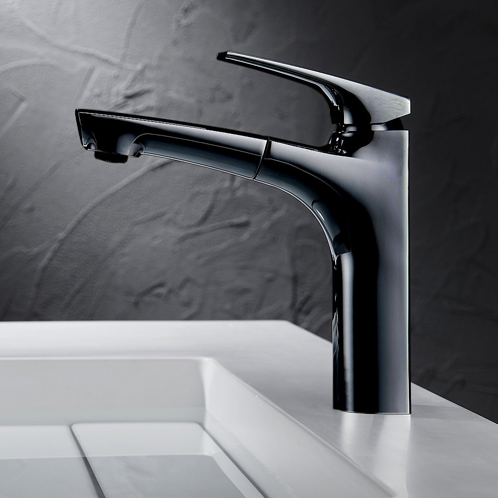 Смеситель для раковины Black&White Universe UK7901B черная матовая купить в интернет-магазине сантехники Sanbest