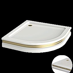 Душевой поддон Migliore 26992 92х92 белый, декор бронза купить в интернет-магазине Sanbest
