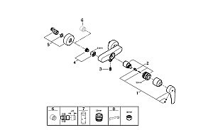 Смеситель для душа GROHE Eurosmart 33555003 хром купить в интернет-магазине сантехники Sanbest