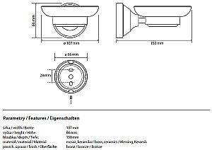 Мыльница Bemeta Kera 144708027 купить в интернет-магазине сантехники Sanbest