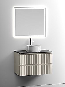 Тумба с раковиной Sancos SNOB T 80 со столешницей, бежевая матовая для ванной в интернет-магазине Sanbest