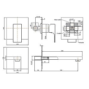 Смеситель для раковины PAINI Grazia 21CR208 хром купить в интернет-магазине сантехники Sanbest