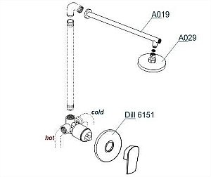 Душевая система WasserKRAFT Dill 6100 A12629 купить в интернет-магазине сантехники Sanbest