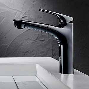 Смеситель для раковины Black&White Universe UK7901B черная матовая купить в интернет-магазине сантехники Sanbest