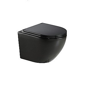 Унитаз подвесной Azario Grado AZ-0046N-MB черный матовый безободковый, с крышкой микролифт купить в интернет-магазине Sanbest