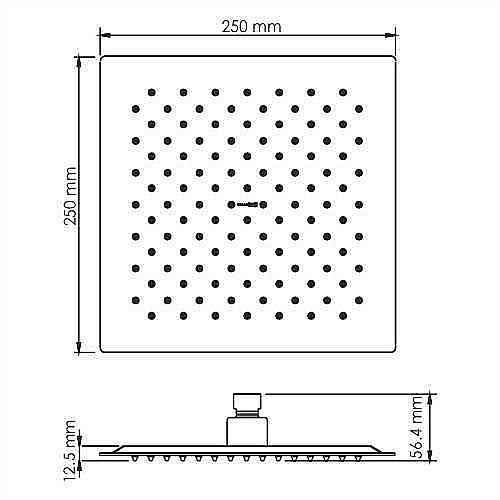 Верхний душ WasserKraft A254 белый купить в интернет-магазине сантехники Sanbest