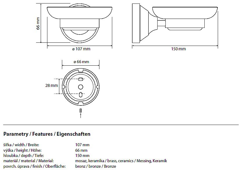 Мыльница Bemeta Kera 144708027 купить в интернет-магазине сантехники Sanbest