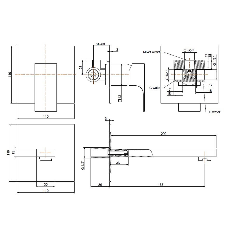 Смеситель для раковины PAINI Grazia 21CR208 хром купить в интернет-магазине сантехники Sanbest