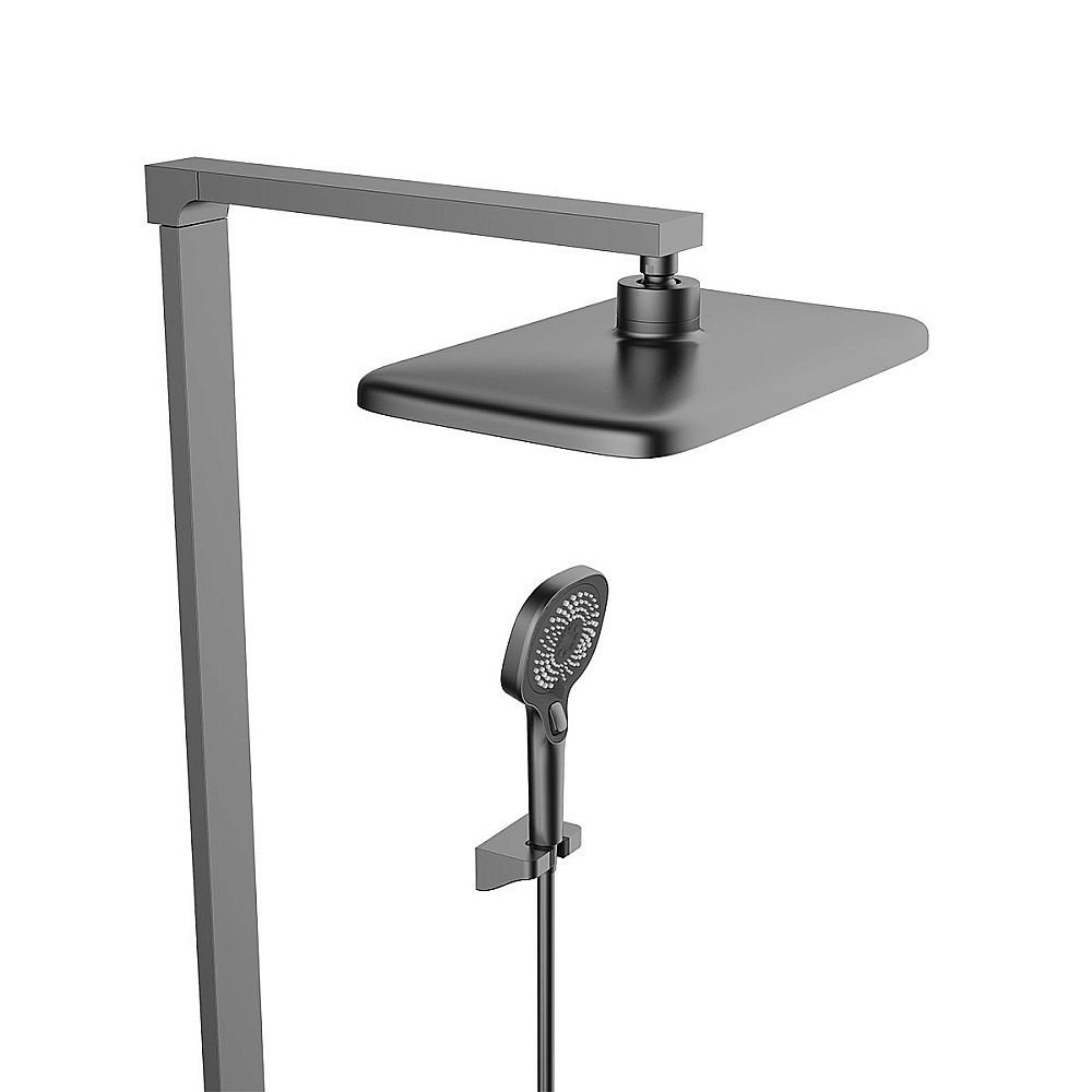 Душевая система Vincea Inspire VSFS-3I13TGM вороненая сталь купить в интернет-магазине сантехники Sanbest