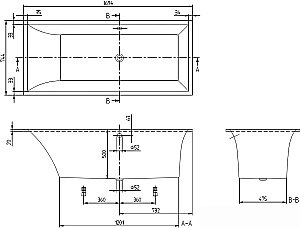Ванна квариловая Villeroy&Boch Squaro UBQ170SQS2V-01 170x75 альпийский белый купить в интернет-магазине Sanbest