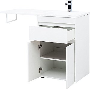 Тумба с раковиной Aquanet Токио 237745 120 белый для ванной в интернет-магазине Sanbest