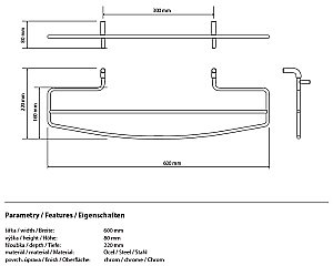 Держатель полотенец на радиатор Bemeta Rawell 134504232 купить в интернет-магазине сантехники Sanbest