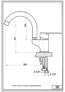 Смеситель для раковины GPD ATROS MTL65 купить в интернет-магазине сантехники Sanbest
