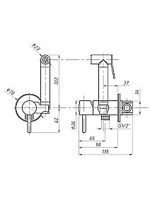 Гигиенический душ ALMAes Benito AL-859-05 купить в интернет-магазине сантехники Sanbest