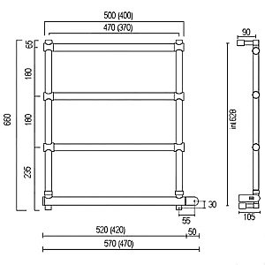 Полотенцесушитель Margaroli Sole 542 BOX белый купить в интернет-магазине сантехники Sanbest