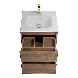 Тумба с раковиной BelBagno KRAFT-500-2C-SO-RNN Rovere Nebrasca Nature для ванной в интернет-магазине Sanbest