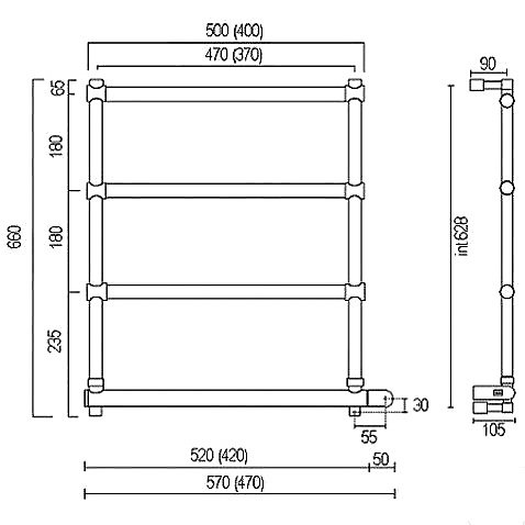 Полотенцесушитель Margaroli Sole 542 BOX белый купить в интернет-магазине сантехники Sanbest