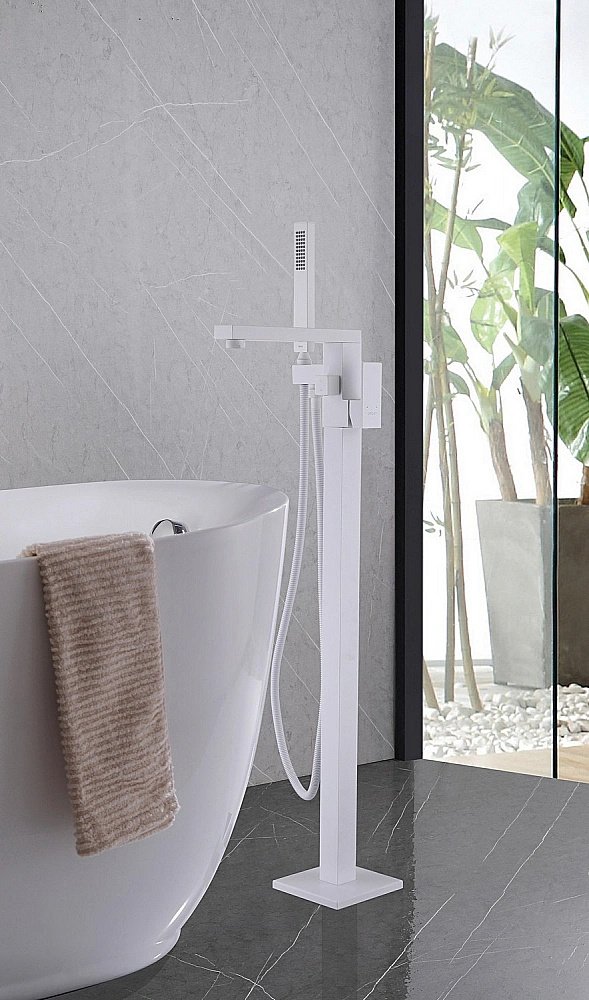 Смеситель для ванны ABBER Daheim AF8215W белый матовый купить в интернет-магазине сантехники Sanbest