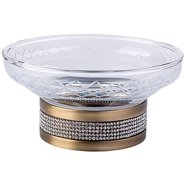 Мыльница Boheme Royal Cristal 10930-BR бронза/Swarovski купить в интернет-магазине сантехники Sanbest