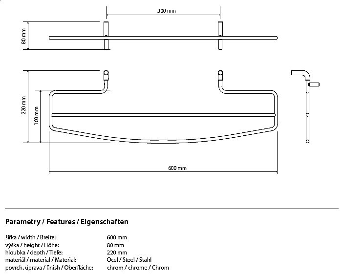 Держатель полотенец на радиатор Bemeta Rawell 134504232 купить в интернет-магазине сантехники Sanbest