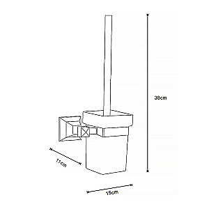 Ершик для унитаза Azario ALTRE AZ-96013B черный матовый купить в интернет-магазине сантехники Sanbest