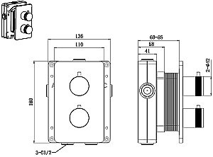 Смеситель для душа Allen Brau Priority 5.31314-BN брашированный никель купить в интернет-магазине сантехники Sanbest