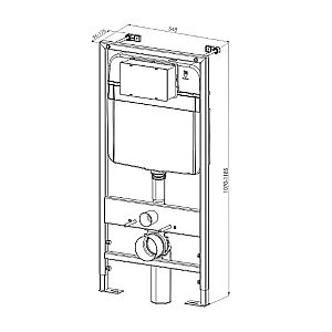Унитаз подвесной с инсталляцией D&K Berlin DS1432501 черный матовый/кнопка черная матовая, безободковый, с крышкой микролифт купить в интернет-магазине Sanbest