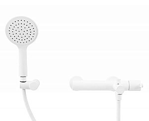 Смеситель для ванны и душа Cezares LEAF-VD-L-BIO Белый матовый купить в интернет-магазине сантехники Sanbest