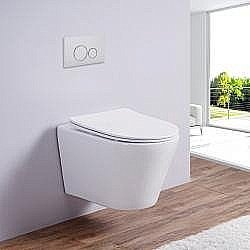 Унитаз подвесной Esbano CLAVEL ESUPCLAVW безободковый, с крышкой микролифт, белый купить в интернет-магазине Sanbest