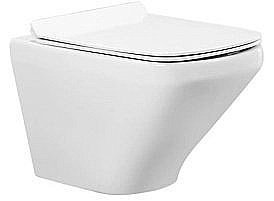 Унитаз подвесной SantiLine SL-5003 безободковый, с крышкой микролифт, белый купить в интернет-магазине Sanbest