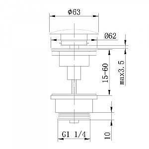Донный клапан ABBER AF0011B купить в интернет-магазине сантехники Sanbest