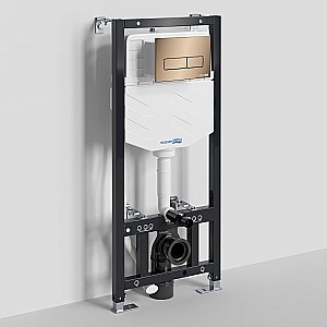 Система инсталляции для унитаза WasserKraft Aller 10TLT.010.ME.RG03 с кнопкой розовое золото купить в интернет-магазине сантехники Sanbest