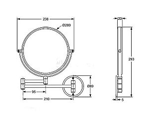 Зеркало косметическое с увеличением Ideal Standard IOM A9111AA купить в интернет-магазине сантехники Sanbest