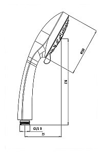 Душевая лейка Lemark LM0125C купить в интернет-магазине сантехники Sanbest