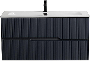 Тумба с раковиной Cezares DUET-N 100 DUET-N-1000-2C-SO-GR-P графит для ванной в интернет-магазине Sanbest