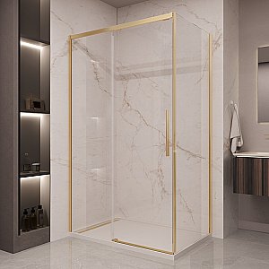 Душевой уголок Vincea Stella 120х90 VSR-1ST9012CLG стекло прозрачное/профиль брашированное золото купить в интернет-магазине Sanbest