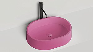 Раковина накладная Salini GLORIA 10 1102211MF 56 из искусственного камня S-Stone, матовая, цвет по RAL полностью купить в интернет-магазине Sanbest