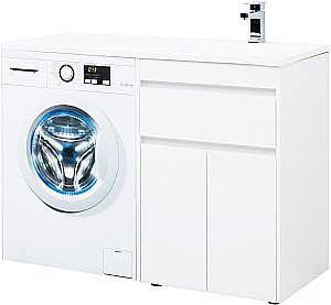 Тумба с раковиной Aquanet Токио 237745 120 белый для ванной в интернет-магазине Sanbest