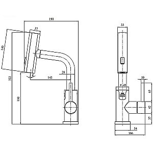 Смеситель для раковины Black&white Sky Day SD3028GM оружейная сталь матовая купить в интернет-магазине сантехники Sanbest