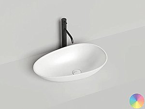 Раковина накладная Salini Paola 1101201SMF 58 из искусственного камня S-Stone, матовая, цвет по RAL полностью купить в интернет-магазине Sanbest