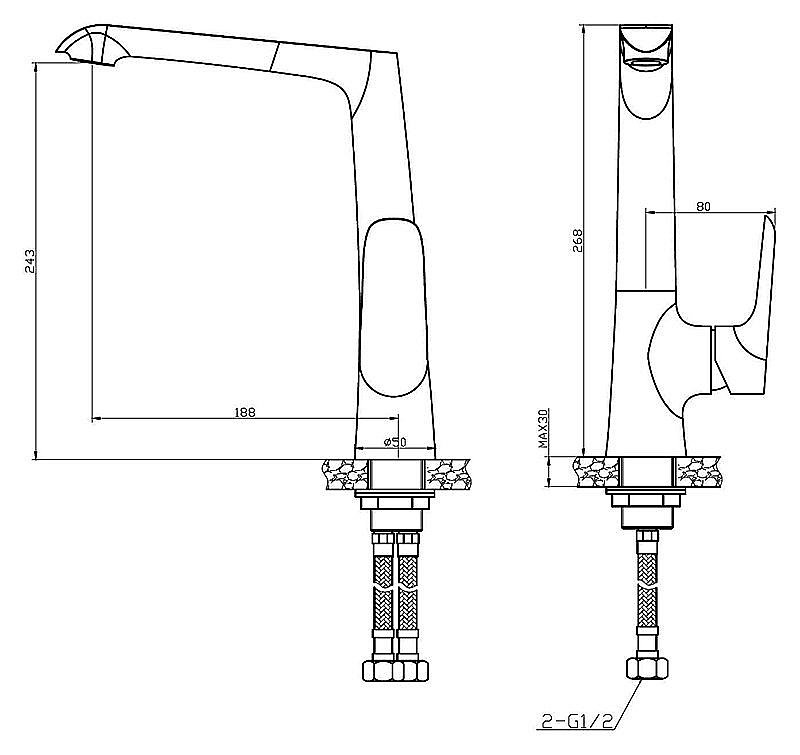 Смеситель для кухни WeltWasser BONN 306 WT белый/хром купить в интернет-магазине сантехники Sanbest