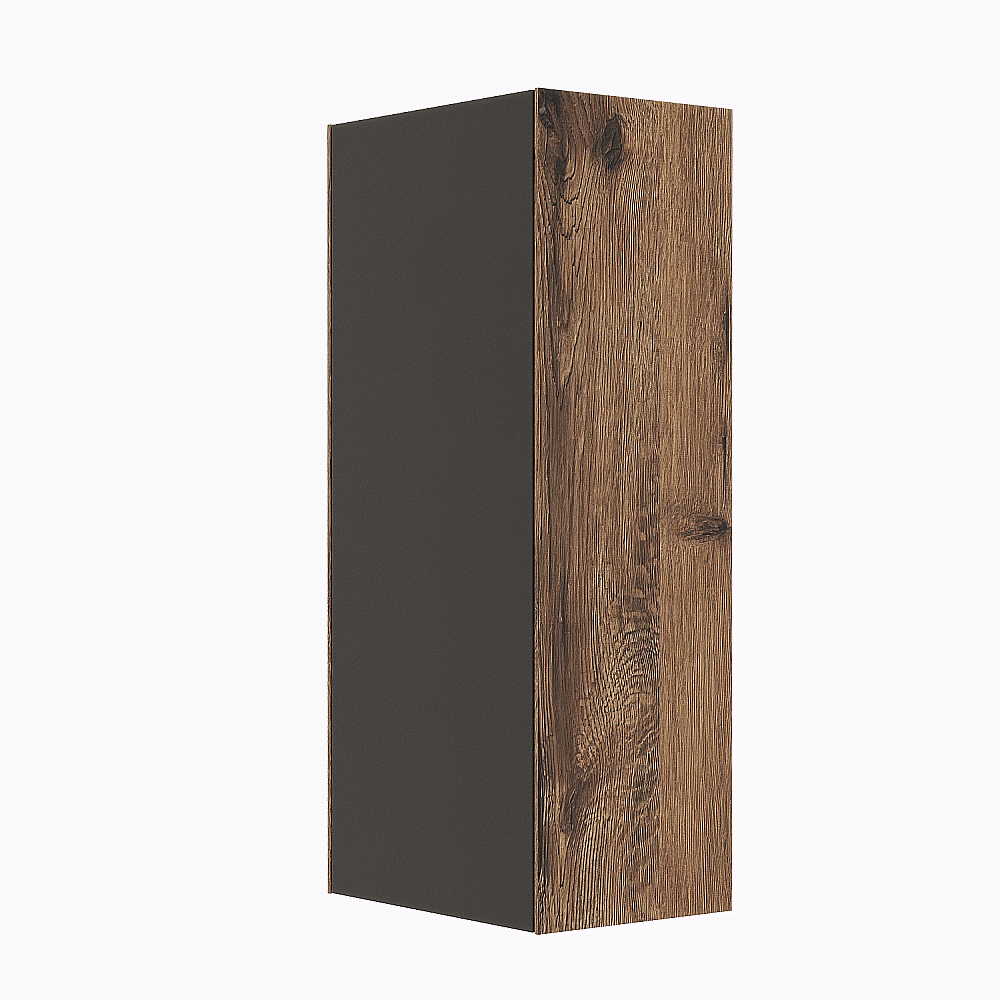 Шкаф подвесной Акватон Сохо 35 дуб веллингтон/графит для ванной в интернет-магазине сантехники Sanbest