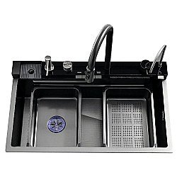 Кухонная мойка Esbano Сascade-5 ESMKCASC5 темная сталь купить в интернет-магазине сантехники Sanbest