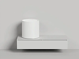 Раковина накладная Salini ARMONIA ROUND TOP 03 S-Sense 130413TG 45 без отверстия под смеситель, белая купить в интернет-магазине Sanbest