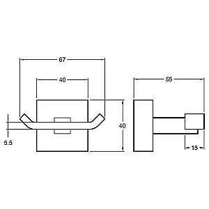 Крючок Jacob Delafon MECANIQUE E77867-CP купить в интернет-магазине сантехники Sanbest