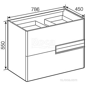 Тумба с раковиной Roca Victoria Nord Black Edition ZRU9000097 80 черный глянец для ванной в интернет-магазине Sanbest
