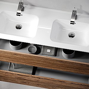 Тумба с раковиной Sancos Urban 120 UR120-2ECH дуб чарльстон для ванной в интернет-магазине Sanbest