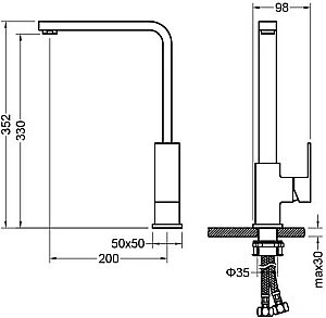 Смеситель для кухни Aquatek Либра AQ1680CR хром купить в интернет-магазине сантехники Sanbest