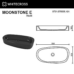 Раковина накладная WhiteCross Moonstone E 70 0731.070035.101 черная купить в интернет-магазине Sanbest