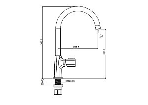 Смеситель для кухни Creavit Alfa AL8500S черный матовый купить в интернет-магазине сантехники Sanbest